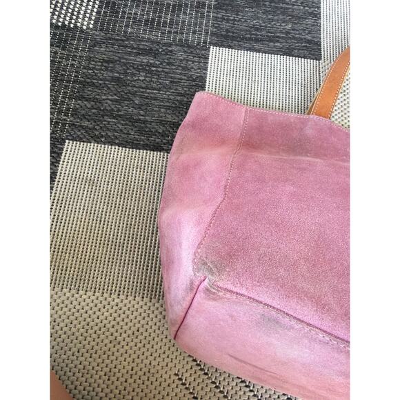 LOXWOOD Le Cabas Parisian Tote Bag Mauve Purple Tan Suede Handcrafted FRANCE - Picture 4 of 10